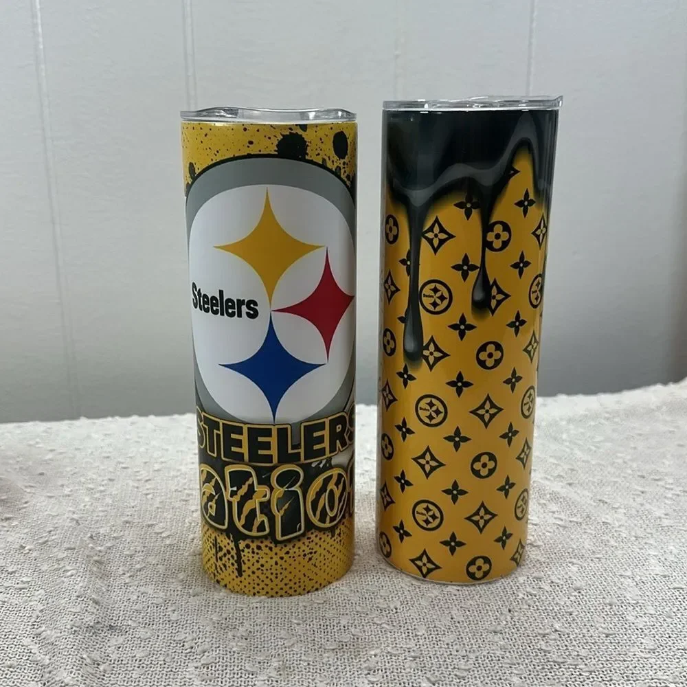 Pittsburgh Steelers Yellow & Black Drip 20 oz Tumbler Cup